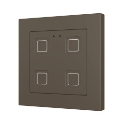Выключатель Zennio Tecla RGB 55 X4 (ZVITR55X4M) (Мокка)