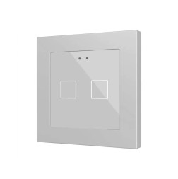 Выключатель Zennio Flat RGB 55 X2 (ZVIFR55X2S) (Серебро)