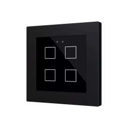 Выключатель Zennio Flat RGB 55 X4 (ZVIFR55X4A) (Антрацит)