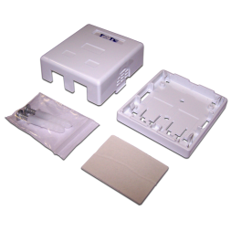 Корпус розетки накладной Lanmaster TWT-SA4-WH (4 x Keystone Jack, белый)