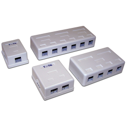 Корпус розетки накладной Lanmaster TWT-SA4-WH (4 x Keystone Jack, белый)