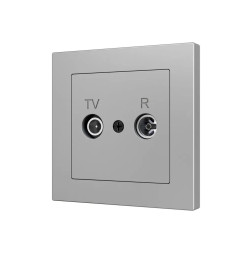 Накладка на TV-R розетку Zennio ZS55 830001506 (Серебро)