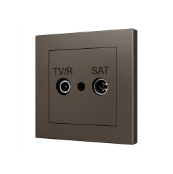 Накладка на TV-R-SAT розетку Zennio ZS55 ZS55CTVRSM (Мокка)