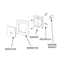 Фиксаторы для вставок Zennio ZS55 ZACZSCLA