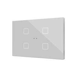Выключатель Zennio Flat XL X4 (ZVIFXLX4S) (Серебро)
