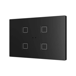 Выключатель Zennio Tecla RGB XL 4 (ZVITRXL4A) (Антрацит)