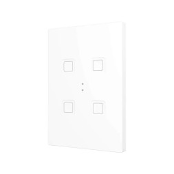 Выключатель Zennio Tecla RGB XL 4 (ZVITRXL4W) (Белый)