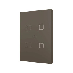 Выключатель Zennio Tecla RGB XL 4 (ZVITRXL4M) (Мокка)