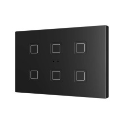 Выключатель Zennio Tecla RGB XL 6 (ZVITRXL6A) (Антрацит)