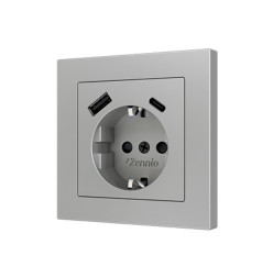 Накладка на USB-розетку Zennio ZS55 ZS55CSC2USS (Серебро)
