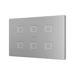 Выключатель Zennio Tecla RGB XL 6 (ZVITRXL6S) (Серебро)