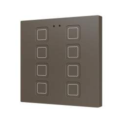 Выключатель Zennio Tecla RGB 8 (ZVITR8M) (Мокка)